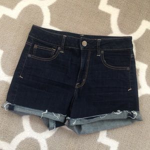 High waist denim shorts